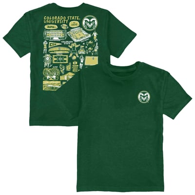  Colorado State Rams Vive La Fete Youth Impressions Artwork T-Shirt - Green